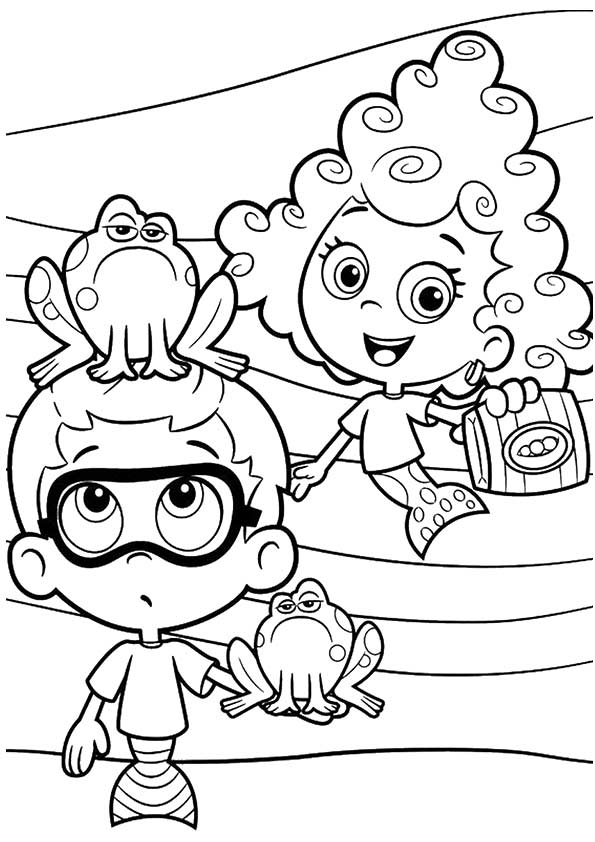 Plansa de colorat cu Bubble Guppies 9 94